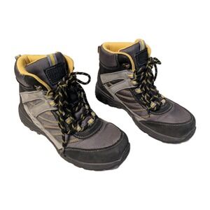 Drew Shoe Womens Glacier‎ Boots Orthopedic Hiking Black Grey Nubuck Leather 7.5N